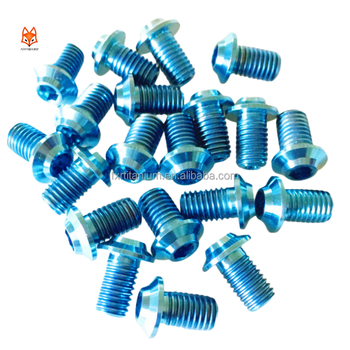 Factory Custom Colorful Gr5 M10x1.5 16mm BMX Bike Bicycle Metric UFO Head Titanium Sprocket Bolt