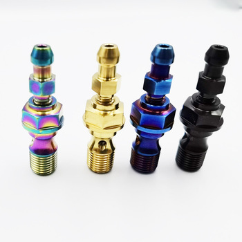 Grade 5 M10 X 1.0 Motorcycle Titanium Clutch Banjo Bolt Bleeder Valve