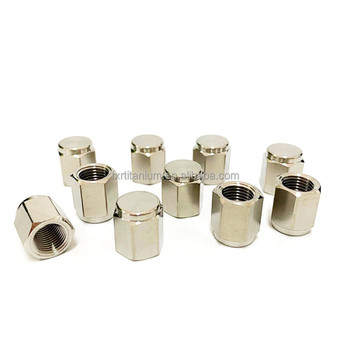 Polished Titanium Alloy Wheel Sealing Valve Stem Cap Universal Hexagonal Dust-Proof