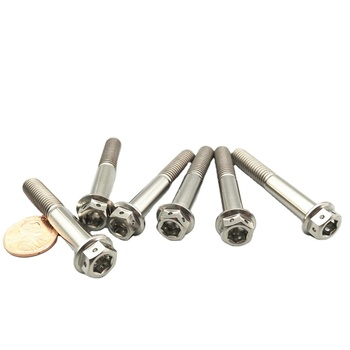 M6 M8 M10 M12 Hex Hollow Drilled Cross Flange Titanium Dual Drive Bolts
