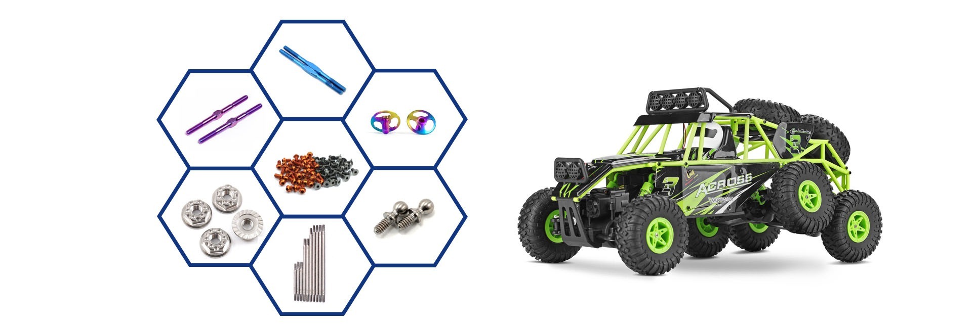 Heavy-duty M4 M5 Titanium Turnbuckles for 1/8 Scale RC Buggy