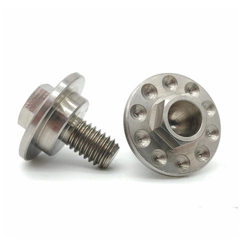 CNC Machined Heat Treated Hex Flange Motorcycle Crf Titanium Bolts