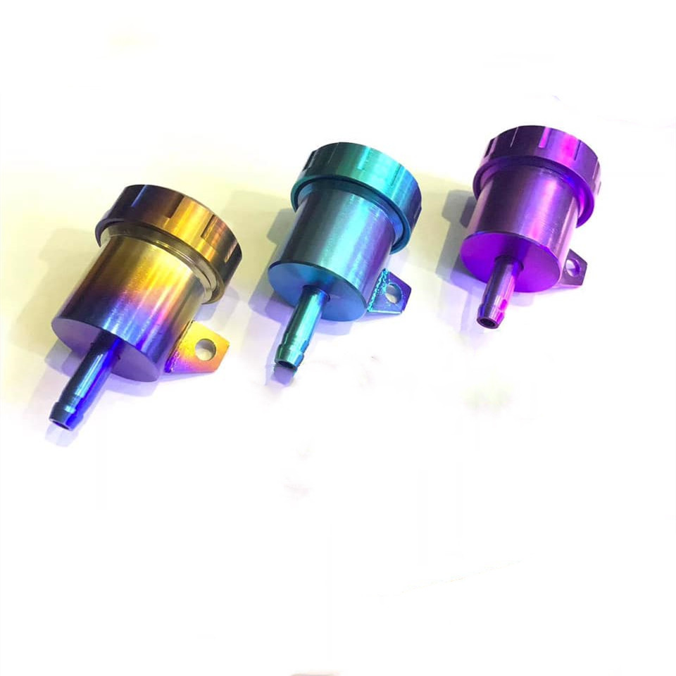 Factory Customized CNC Multiple Colors Titanium Alloy Motorcycle RCS Brake Oil Can Cup Fluid Tank