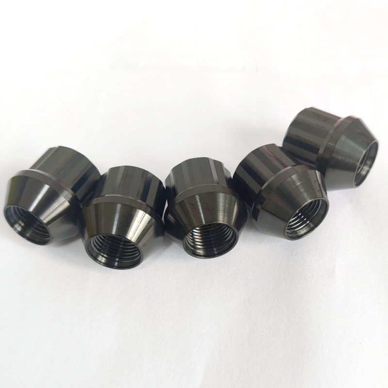 Burnt Blue Rainbow Polished Grade5 Ti6al4v M12 M14 12pt Anti-theft Racing Titanium Lug Nuts