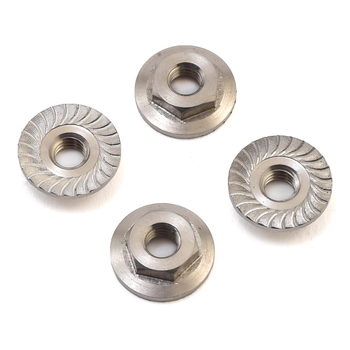 M3 M4 Low Profile Serrated Large 12mm Wide Flanged GR5 RC Car Titanium Wheel Axle Nut