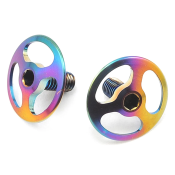 Oil Slick Colorful Titanium RC Car Wing Button Bolts