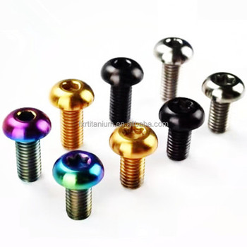 Colorful M4x15 M5 25 Round Head Umbrella Head Disc Head Titanium Kettle Holder Bottle Cage Screw for Bicycle