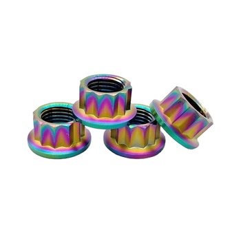 Factory Custom M8 M10 M12 M14 M16 M18 GR5 Titanium 12-point Flange Nut